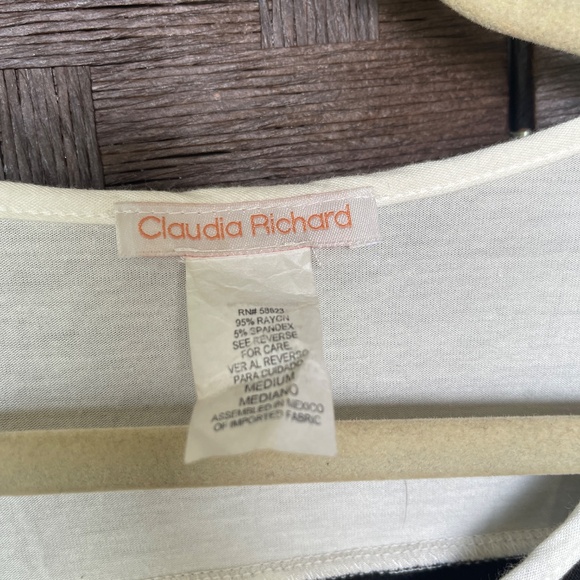 Claudia Richard Black & White Longline Tee – Medium - Picture 3 of 4